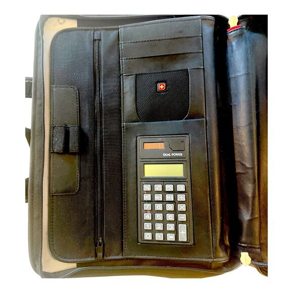 Wenger Swiss Gear Professional Travel Briefcase 15x11 Black w/ Original Notepad - Picture 5 of 9